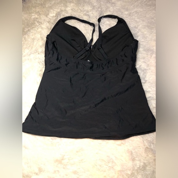 VENUS Black Bikini Sleek Swimwear Essential Tankini Top size 10 NWOT - Picture 5 of 8